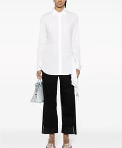 y*3様 Yohji Yamamoto アシンメトリーロングシャツ ホワイト 綿 y*3様 Yohji Yamamoto アシンメトリーロングシャツ ホワイト 綿 - メルカリ