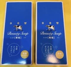 익명 발송! 우송료 포함! 2 상자 × 6 개들이 우유 비누 파란 상자 고형 비누 화장 비누 카우브랜드