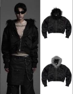 Rosen kreuz CROPPED 2WAY FUR HOOD MA-1 - メルカリ