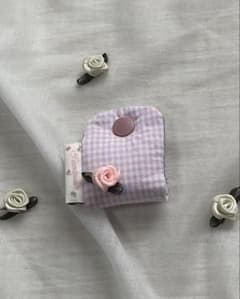 ケーブルタイ ハンドメイド 韓国 ピンクチェックのサムネイル