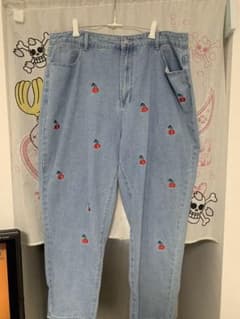 刺繍 デニムパンツ  ビックサイズのサムネイル