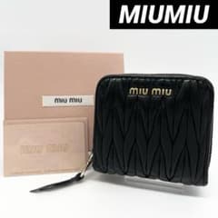 美品✨】 ミュウミュウ 二つ折り財布 マテラッセ ラウンドジップ