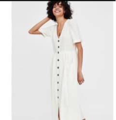 ZARA  リネンミディワンピースのサムネイル