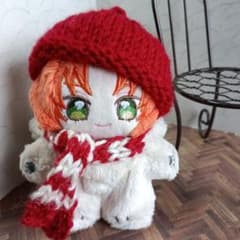 あんスタ いつぬい 一緒に暮らすぬい ぬい服 ベレー帽 マフラー　赤白のサムネイル