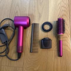 ピンク ヘアドライヤー コーム・ブラシ付きのサムネイル