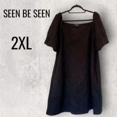 SEEN BE SEEN 2XL 黒 ワンピース