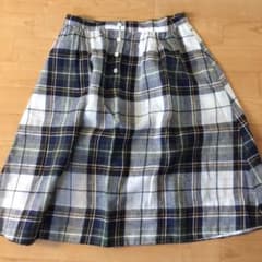 マーガレットハウエル チェックスカート リネンのサムネイル