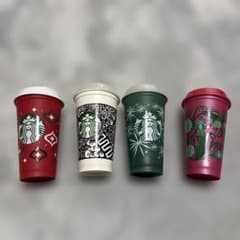 限定品スターバックス プラスチック製 リユーザブルカップ 4個セットのサムネイル