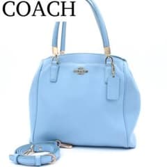 COACH ミネッタ ハンドバッグ 2way ショルダーバッグ ライトブルー COACH ミネッタ ハンドバッグ 2way ショルダーバッグ ライトブルー