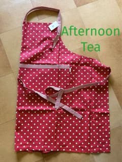 Afternoon Tea 赤 水玉模様 エプロン　未使用！のサムネイル