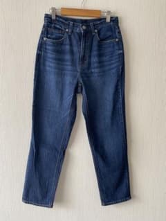 GU (ジーユー) Denim Pants, Dark Navy, Size S