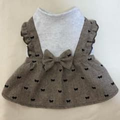 ハンドメイド　犬服　ワンピース　リボンのサムネイル
