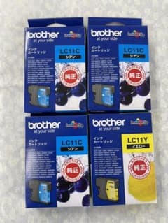 新品・未使用品‼︎brother LC11C 3つとLC11Y 1つ　オマケ付き。のサムネイル