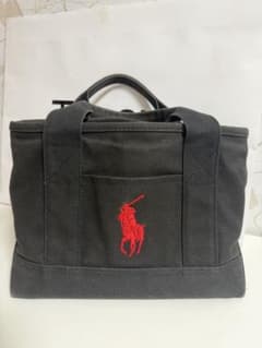 Polo Ralph Lauren キャンバス トートバッグ ブラックのサムネイル