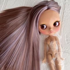 ❤️アイシードール❤️パープルブラウンミックスストレート ニュー