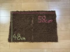 ⚠️9枚　バスマット ブラウン 48×58cm (裏滑り止め付き)のサムネイル