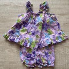 RJC フラワープリント トップスとショーツセット 90 女の子　ハワイのサムネイル