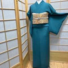 ［6114］色無地 美品 作家物 落款有 一つ紋 五三桐 正絹 着物 袷 m55321108929_1.jpg?1759371808