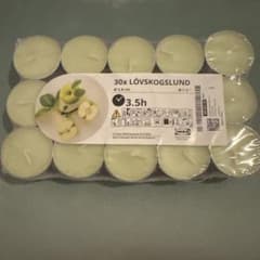 IKEA LÖVSKOGSLUND キャンドル 30個入　グリーンアップルの香りのサムネイル