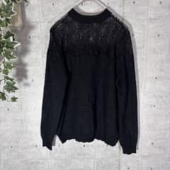 Natural girl ナチュラルガール ニット ブラック レース Sサイズ