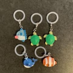 海の生きもの　めじるしアクセサリー　チャーム　５点セットのサムネイル