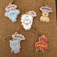 BT21 クッキー風キーホルダー 5個セット