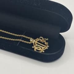 希少】Christian Dior ディオール ロゴ/ラインストーン ゴールド
