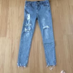 SPINNS スキニーダメージデニムのサムネイル