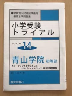 教育図書21 過去問　青山学院初等部のサムネイル