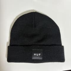 【最終値下げ】HUF ニット帽 ビーニー ブラック　備品のサムネイル