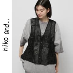 niko and... フラワーオーガンジーベスト