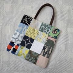 ミナペルホネン　パッチワーク☓pomppia　マチ無しミニトートバッグ ミナペルホネン パッチワーク マチ無しミニトートバッグ - メルカリ