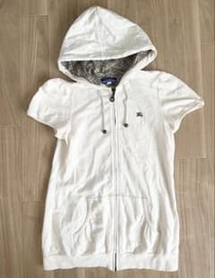 Burberry バーバリーブルーレーベル ジップパーカーノバチェック 半袖