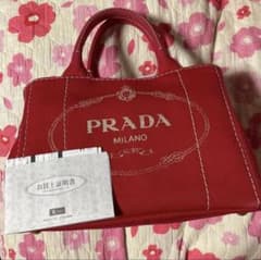 ★peco 様専用★PRADA プラダカナパ トートバッグ 赤ギンガムチェックのサムネイル