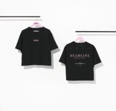 BLACK PINK DEADLINE ロゴ Tシャツ 黒のサムネイル
