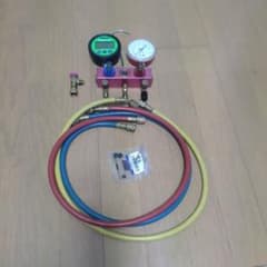 冷媒用デジタルゲージ+マニホールド+チャージバルブのサムネイル