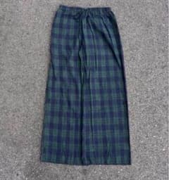 ブラックウォッチ チェック パジャマパンツ ワイド 極太のサムネイル