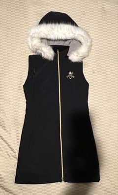 Callaway キャラウェイ ファー キルティング ジップアップワンピース