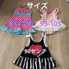 キティーありキッズ水着3点セット90-105センチのサムネイル