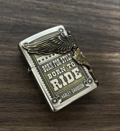 zippo ジッポー　ハーレーダビッドソン　BORN TO RIDE メタル張りのサムネイル
