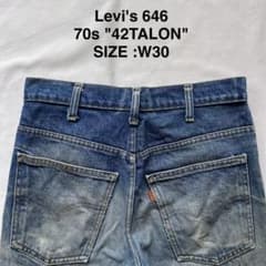 levis リーバイス 646 70s 42TALON W30 フレアデニム - メルカリ