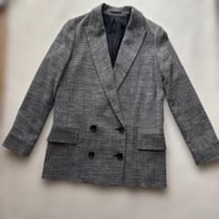 オールセインツ　グレンチェック ダブルテーラードジャケット