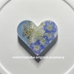 ka-29 ハンドメイド レジン ヘアゴム ブローチ ポニーニック