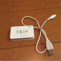 美品☆エレコム ELECOM☆カードリーダー USBケーブル付き☆のサムネイル