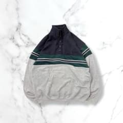 プルオーバースウェット切り替えドローコードモックネックスウェットvintage