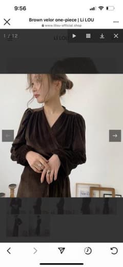 ベロアワンピースのサムネイル