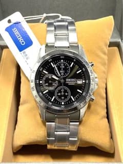 腕時計 SEIKO（セイコー） メンズ クロノグラフ ブラック シルバー 防水のサムネイル