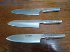 GLOBAL/吉田金属/G−46/三徳包丁/3本セット/中古 GLOBAL/吉田金属/G−46/三徳包丁/3本セット/中古 - メルカリ