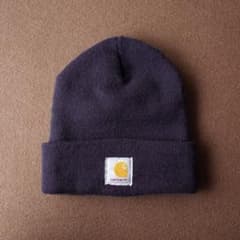 USA製 Carhartt カーハート ニットキャップ 紺 ネイビー