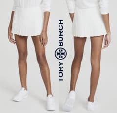 ToryBurch【新品未使用タグ付き】プリーツヘムテニススカートSホワイト